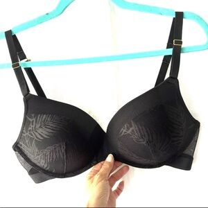 NWOT Lively bra palms lace smooth push- up Black SZ 34C